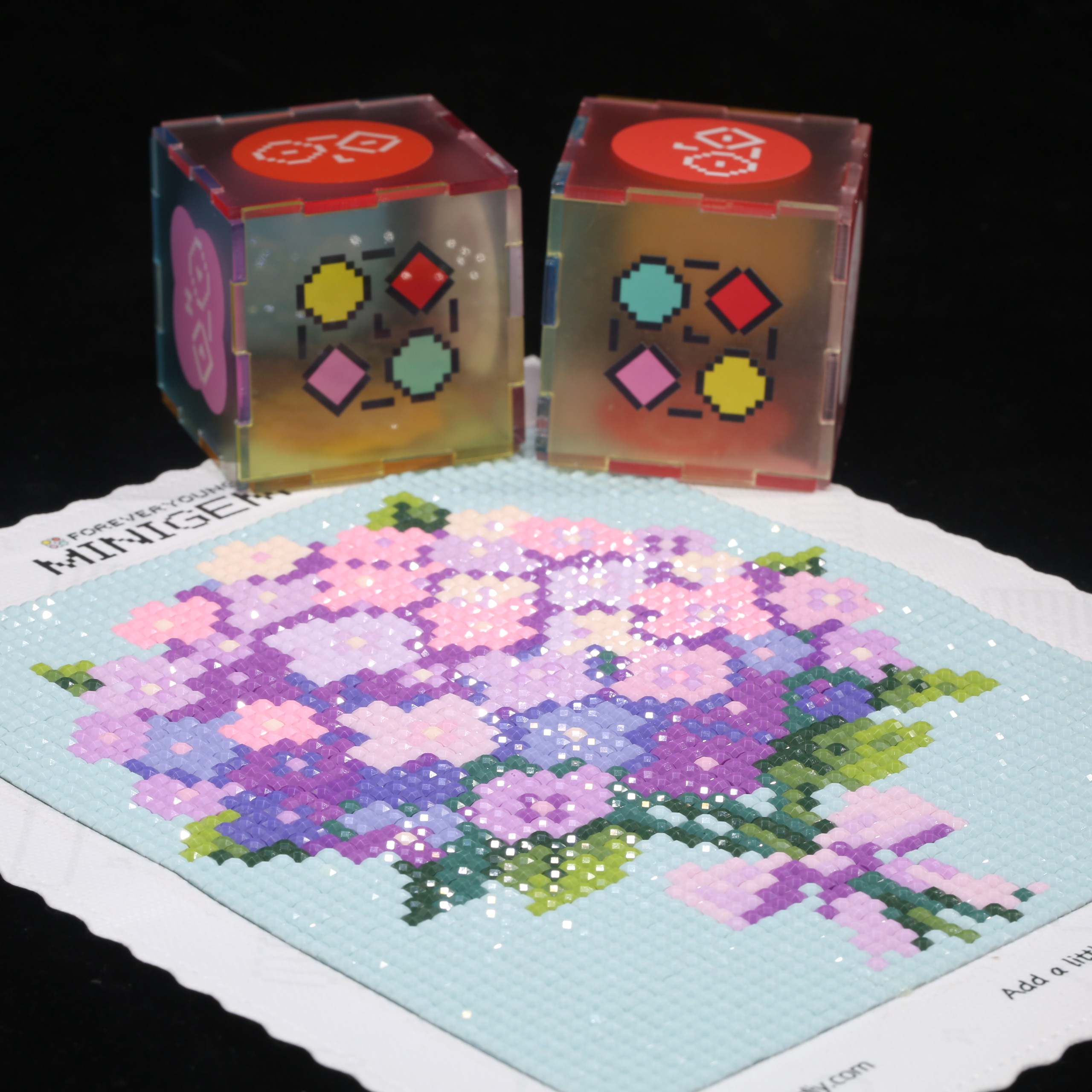 Resin Art For Beginner - Minigem ® Lila Hortensien 5D Diamantmalerei-Set,