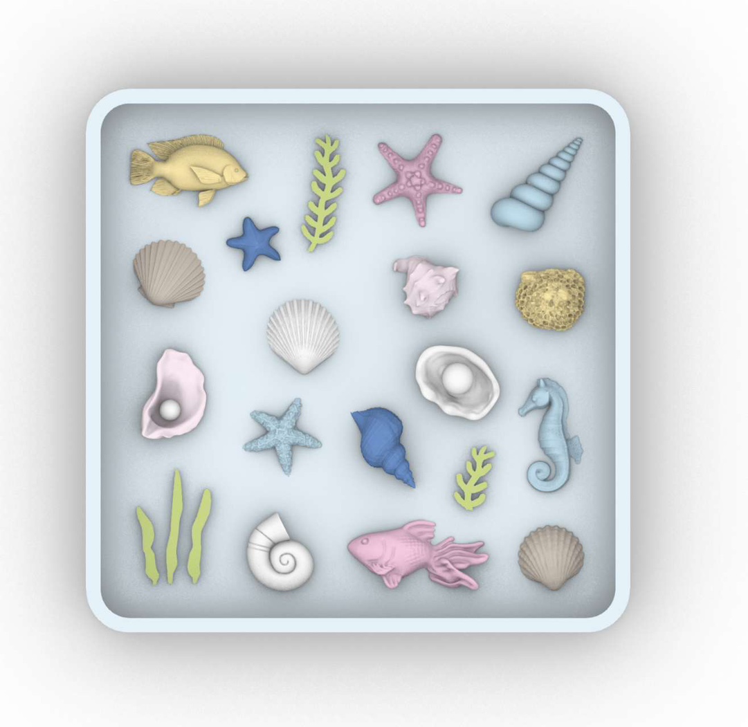 Silicone Mold Ocean - 3D Ozean-Zubehör Harzgussform Silikonform Zubehör Flüssigharzform