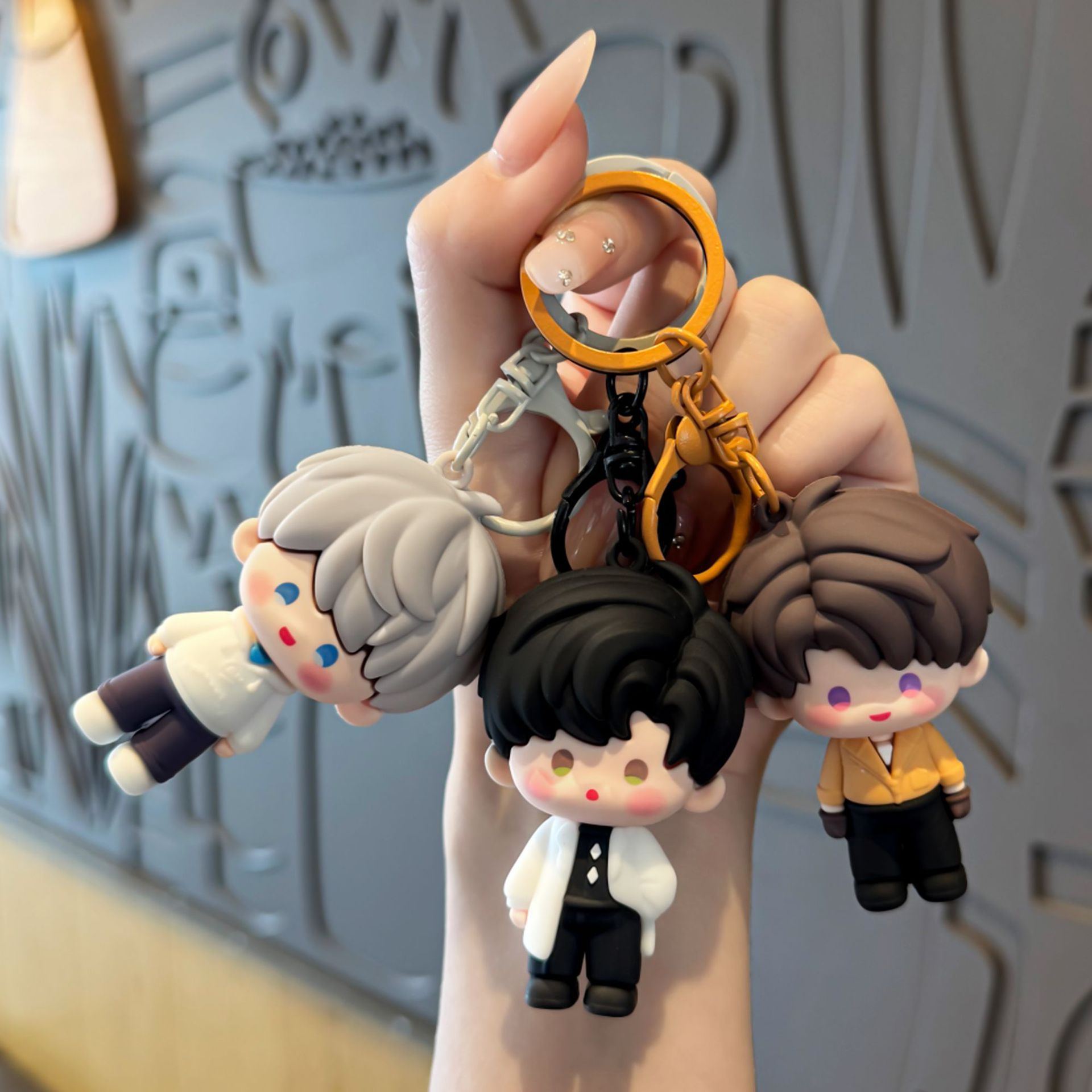 Resin Art Keychain - Love and Deepspace Q Harzfigur Schlüsselanhänger