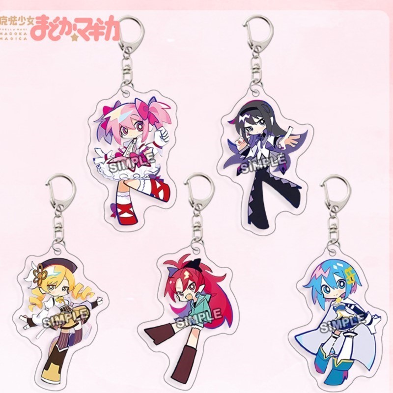 Resin Art Keychain - Puella Magi Madoka Magica Kaname Acryl-Schlüsselanhänger,