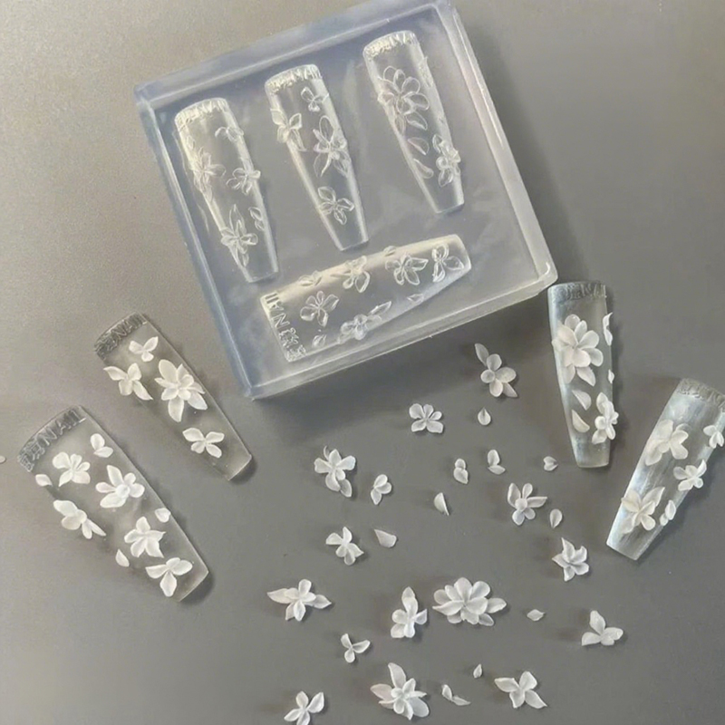 Resin Art Zone - Z. 3D-Blumen-Nagelform DIY Silikon-Nagelwerkzeuge Blütenblatt-Nageldesign Harzformen