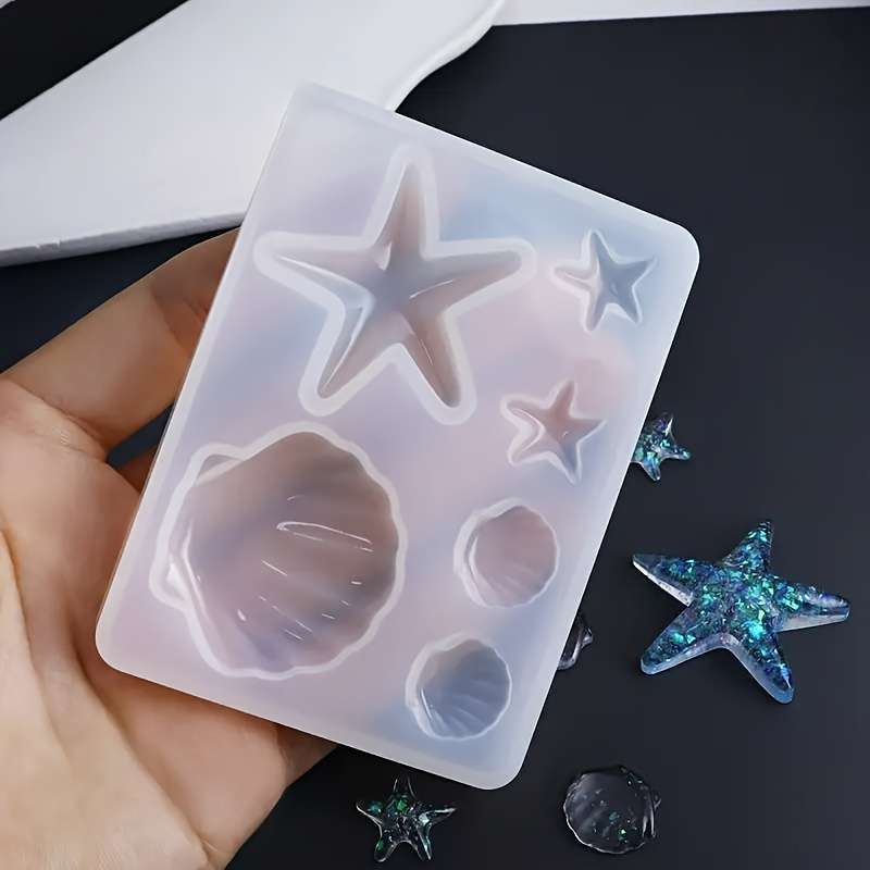 Silicone Mold Ocean - DIY Ozean-Thema Kristall-Epoxidharz Muschel-Schmuckanhänger Silikonform Schmuckanhänger-Herstellungsform