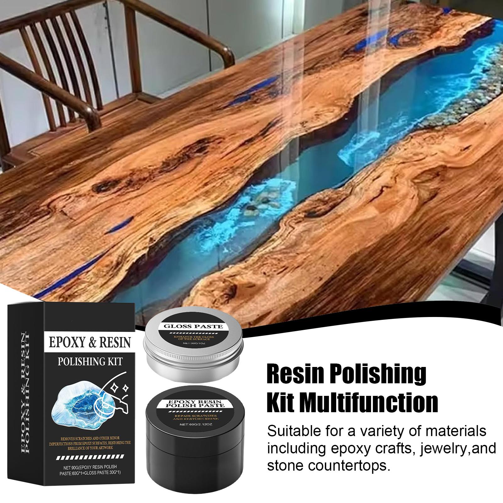 Resin Art For Beginner - Epoxidharz-Polierset - Cremige Kratzerentfernungs- und Glanzwiederherstellungscreme