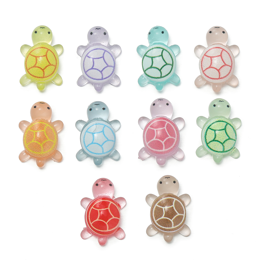 Resin Art Keychain - 10 teile/los Mini Harz Meeresschildkröten Glow