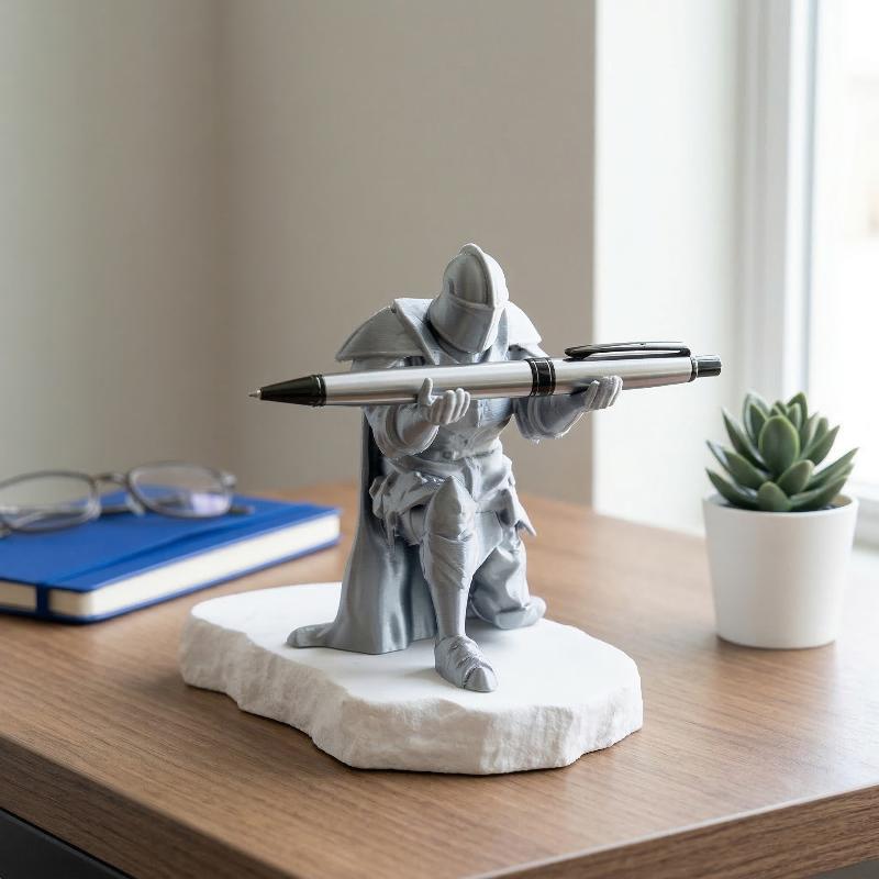 Resin Art Equipment - Ritter-Stifthalter aus Kunstharz, mittelalterliche Rüstung, Schreibtisch-Organizer,