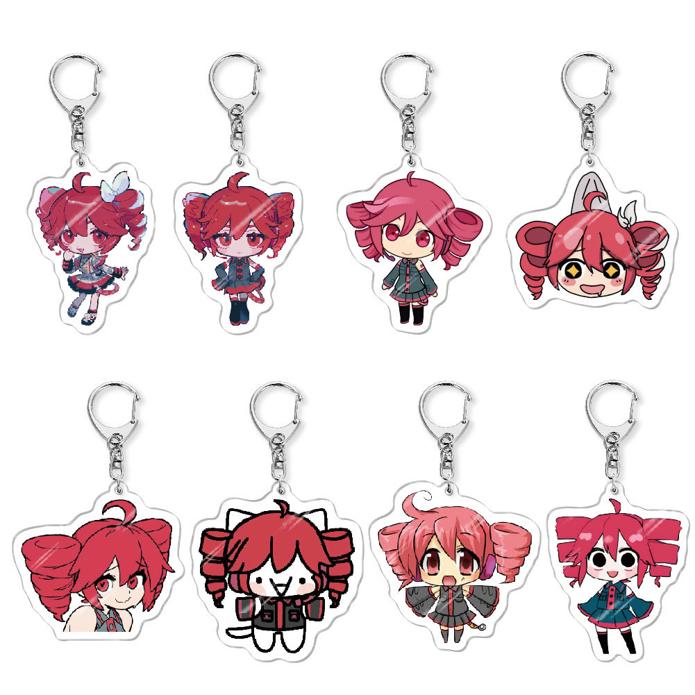 Resin Art Keychain - Kasane Teto ‌ Plüsch-Anime-Schlüsselanhänger, Geschenk für
