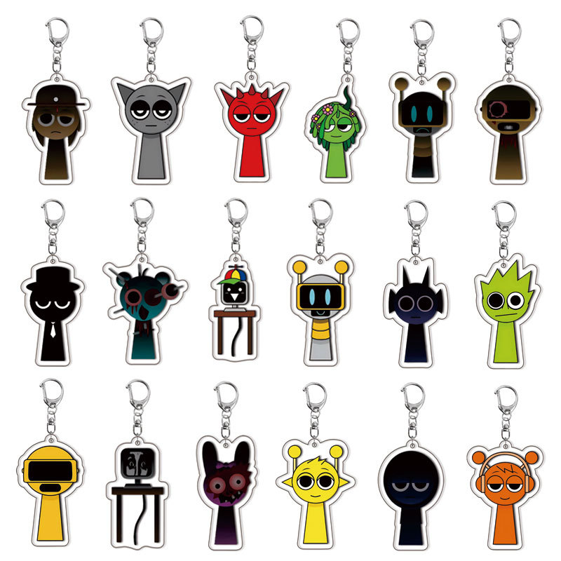 Resin Art Keychain - Incredibox Sprunky Beats Rhythm Crew Schlüsselanhänger