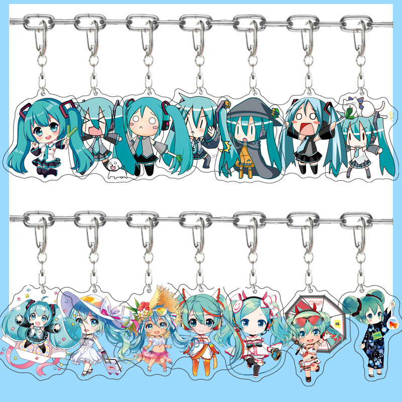 Resin Art Keychain - Hatsune Miku Anime Acryl-Figur Niedlicher Taschenanhänger