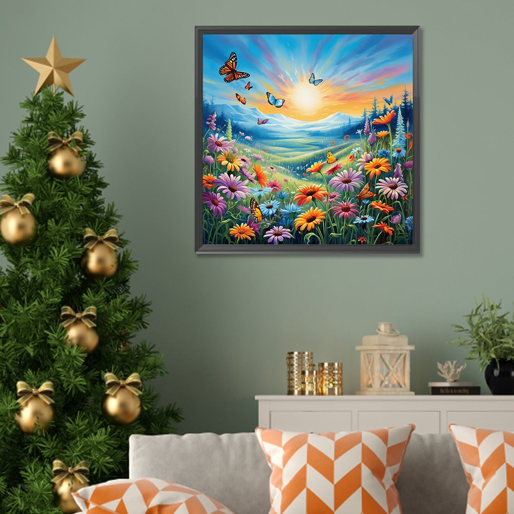 Resin Art Flowers - Diamant Malerei Familie süße Hirsch Blume