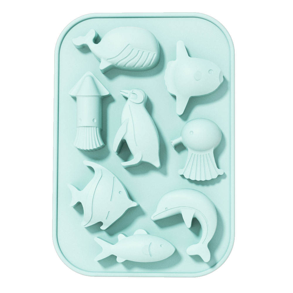 Silicone Mold Ocean - Fondantform mit Meeresmotiv, Ozean-Oktopus-Silikonform für Kuchendekoration,