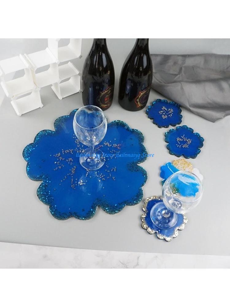 573B 5x Blumen-Untersetzer-Har – Resin Art Geode Bewertung und Preis