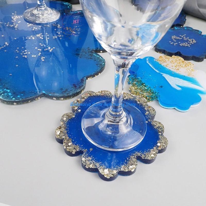 573B 5x Blumen-Untersetzer-Har – Resin Art Geode Bewertung und Preis