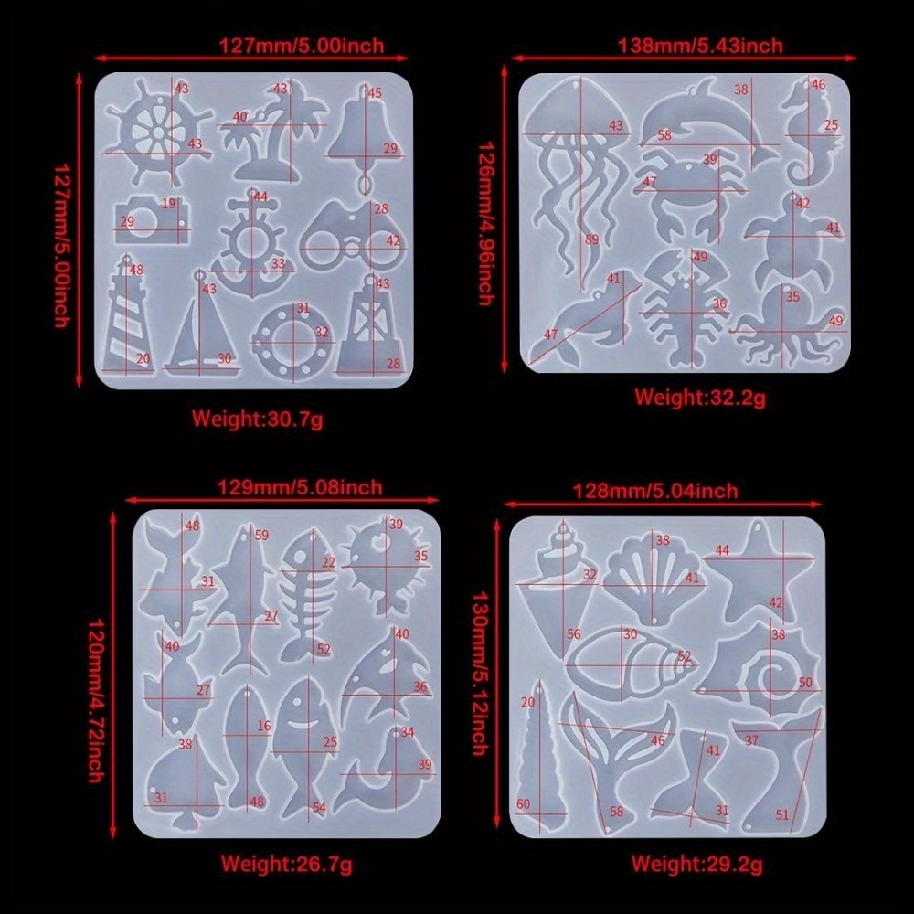Das Set aus Ohrring- und Anhän – Silicone Mold Ocean Bewertung und Preis
