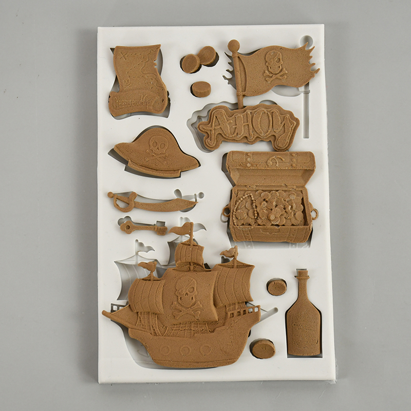 Schädel Piraten schiff Silikon – Silicone Mold Ocean Bewertung und Preis
