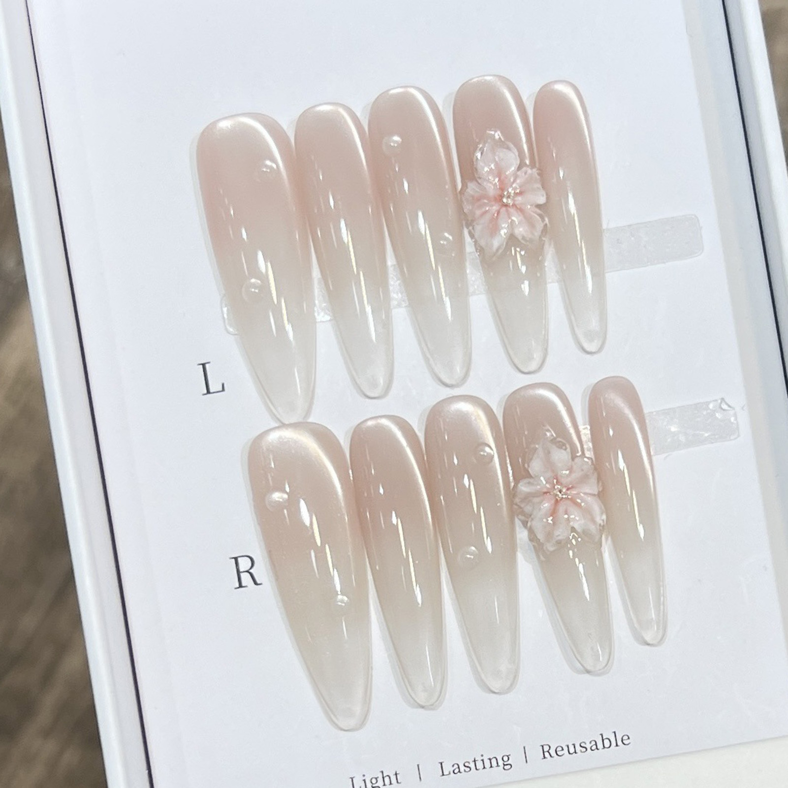 10 Stück lange Mandel-Kunstnäg – Resin Art Flowers Bewertung und Preis