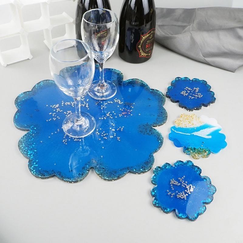 5 Stück große Blumenform Harz  – Resin Art Geode Bewertung und Preis