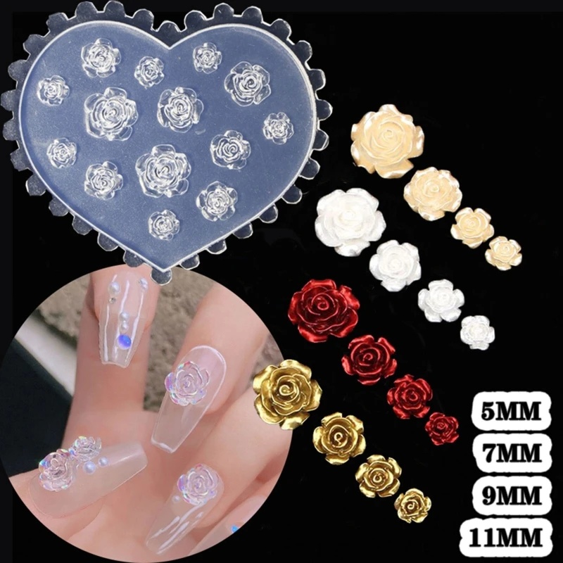 3D Rosenblüten Nagelkunst-Deko – Resin Art Equipment Bewertung und Preis