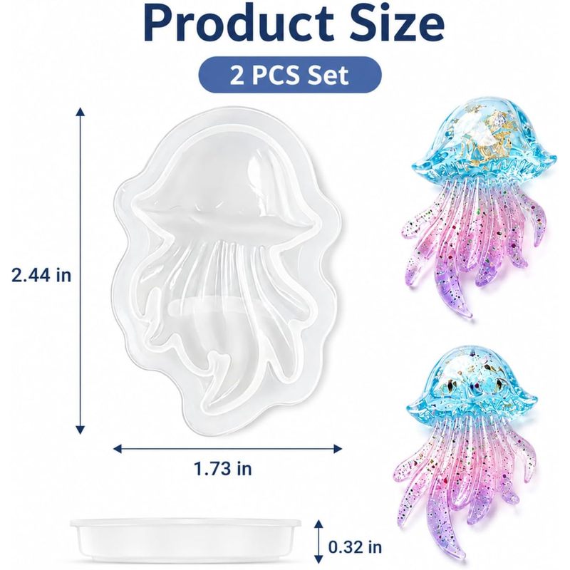 2er-Set Quallen-Harzformen, Si – Silicone Mold Ocean Bewertung und Preis