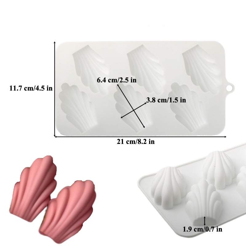 6-Loch Madeleine Design Schoko – Silicone Mold Ocean Bewertung und Preis
