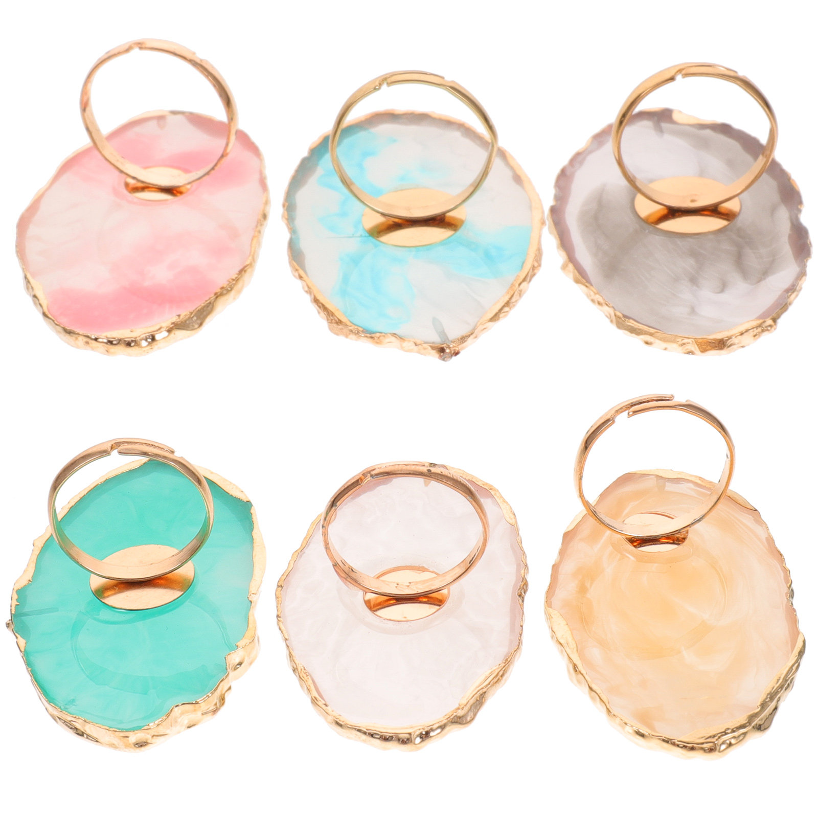 6-teiliges Harz-Nagelfarbmisch – Resin Art Ring Design Bewertung und Preis